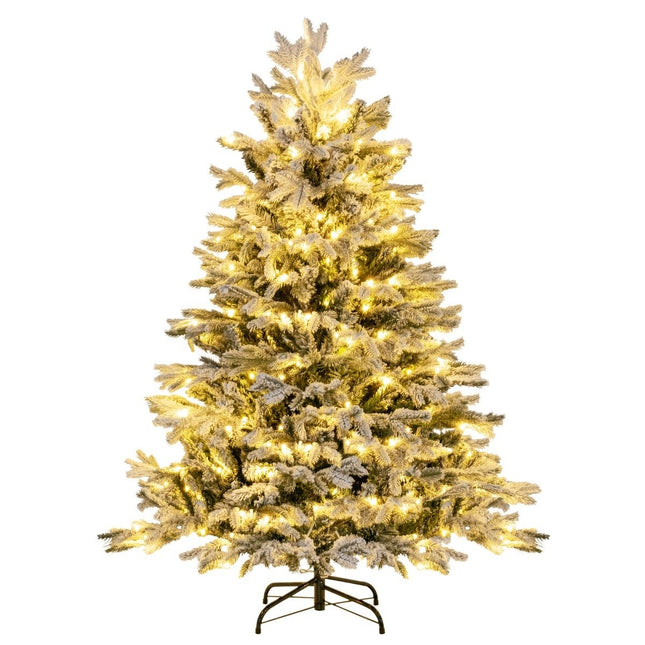 135cm Artificial Christmas Tree with Snow & 688 Mixed Branch Tips Christmas Tree