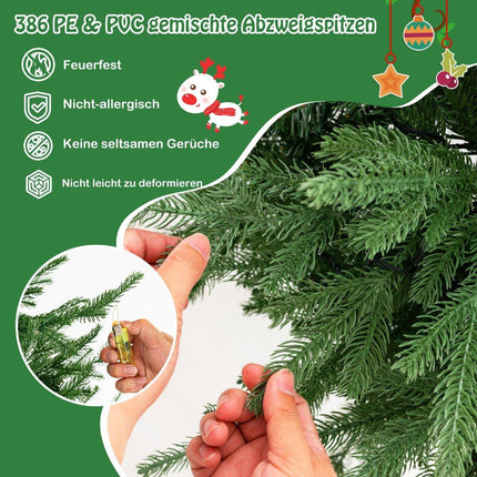 136 cm Artificial Christmas Tree with 180 LED Lights