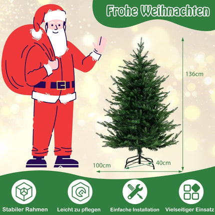 136 cm Artificial Christmas Tree with 180 LED Lights
