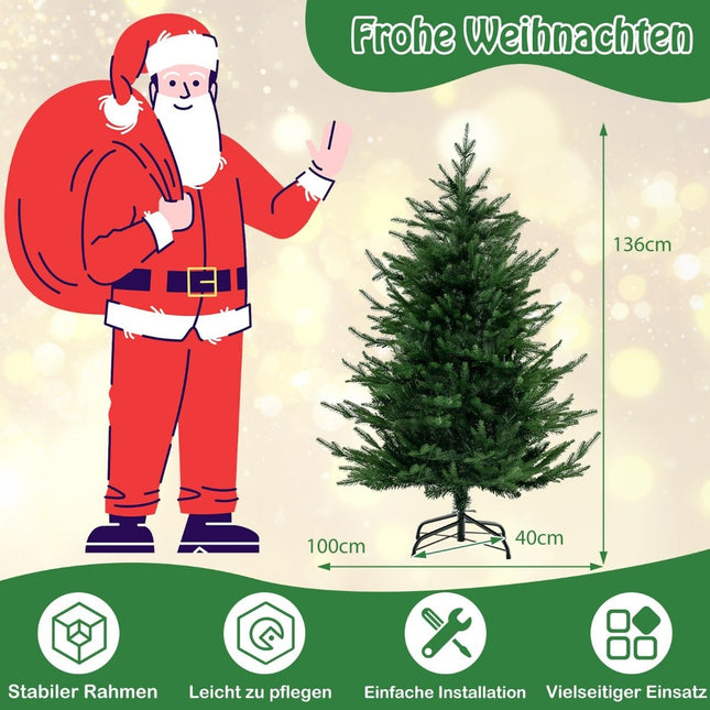 136 cm Artificial Christmas Tree with 180 LED Lights
