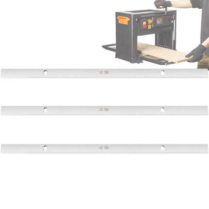 13-Inch Planer Knives Set of 3, 2mm HSS, Mounting Holes