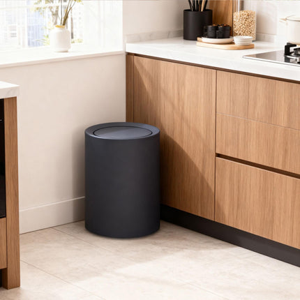 13L Swing-Lid Plastic Bin – Bathroom/Kitchen Use