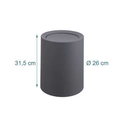 13L Swing-Lid Plastic Bin – Bathroom/Kitchen Use