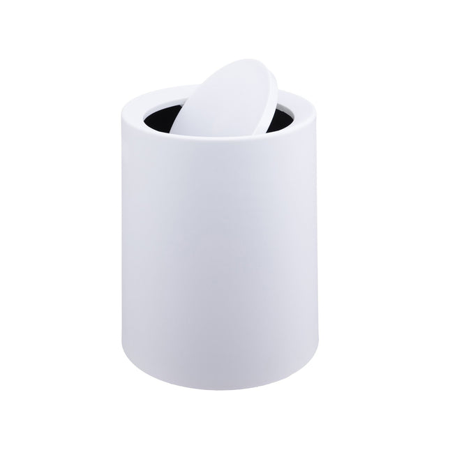 13L Swing-Lid Plastic Bin for Kitchen or Bathroom