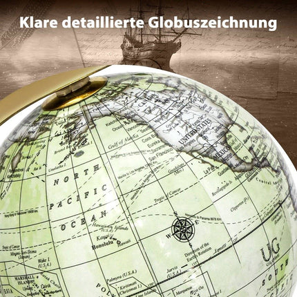 Ø 13 cm Antique globe with metal base Rotating student globe Geographic globe Ø 13 cm