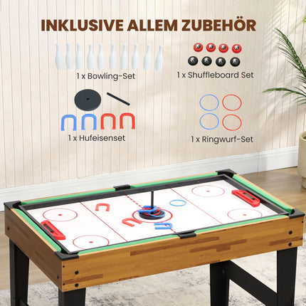13-in-1 Game Table, Foosball, Chess, Billiards, MDF