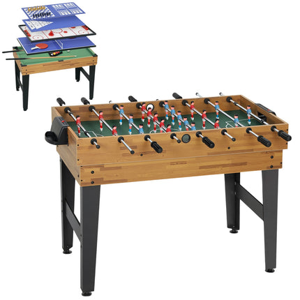 13-in-1 Game Table, Foosball, Chess, Billiards, MDF