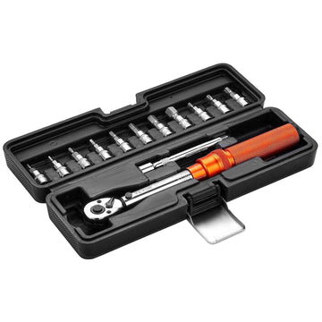 1/4-Inch Drive Click Torque Wrench Set, 20–200 lbf-in, Dual Scale
