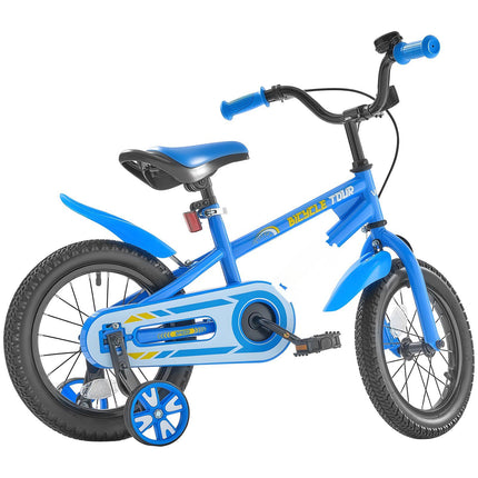 14-Inch Kids BMX Bike With Training Wheels, Blue