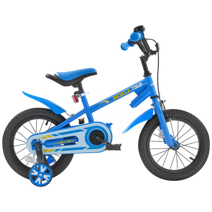 14-Inch Kids BMX Bike With Training Wheels, Blue