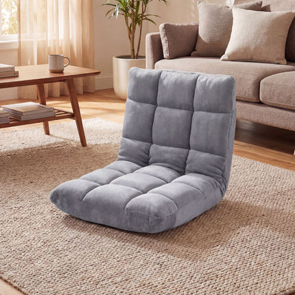14-Position Adjustable Cushioned Floor Chair, Velvet