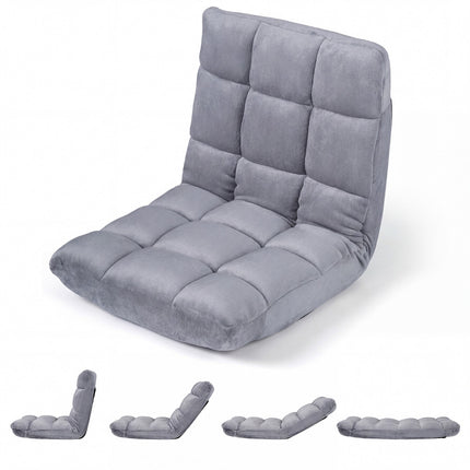 14-Position Adjustable Cushioned Floor Chair, Velvet