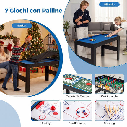 14-in-1 Multi-Game Table Set with Accessories, Black