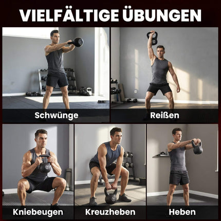 14 kg Black Kettlebell with Sand Filling for Beginners