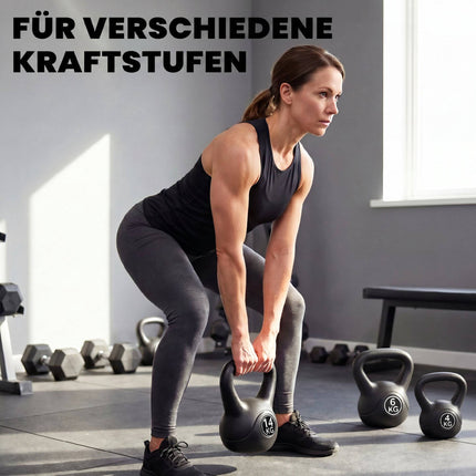 14 kg Black Kettlebell with Sand Filling for Beginners