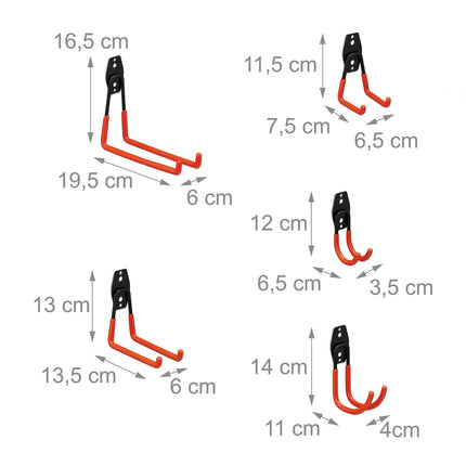 14-piece set of wall hooks