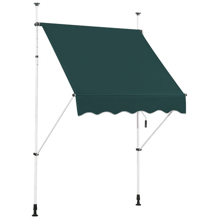 150 cm Adjustable UV-Resistant Balcony Awning, Green
