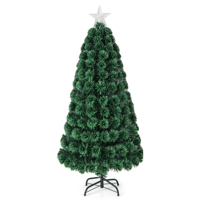 150cm Artificial Christmas Tree with 8 Lighting Modes Fiber optic fiber optic Christmas tree