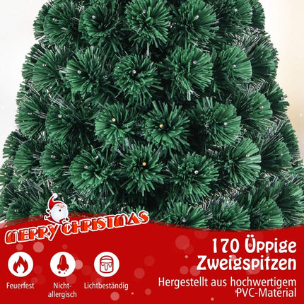 150cm Artificial Christmas Tree with 8 Lighting Modes Fiber optic fiber optic Christmas tree