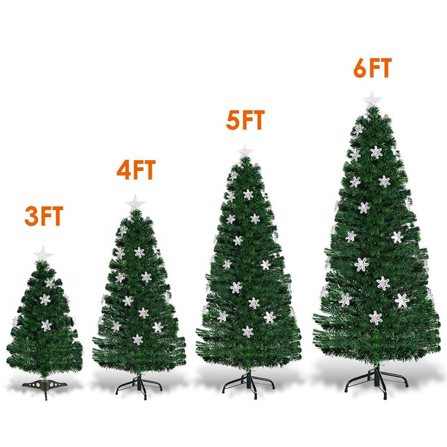 150 cm Artificial Christmas Tree with LED Fiber Optics