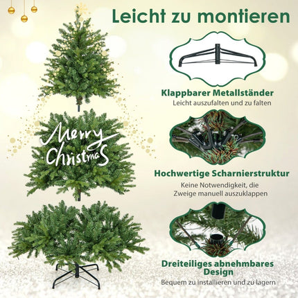 150 cm Artificial Christmas Tree with LED Lights, 11 Modes