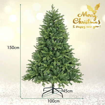 150 cm Artificial Christmas Tree with LED Lights, 11 Modes