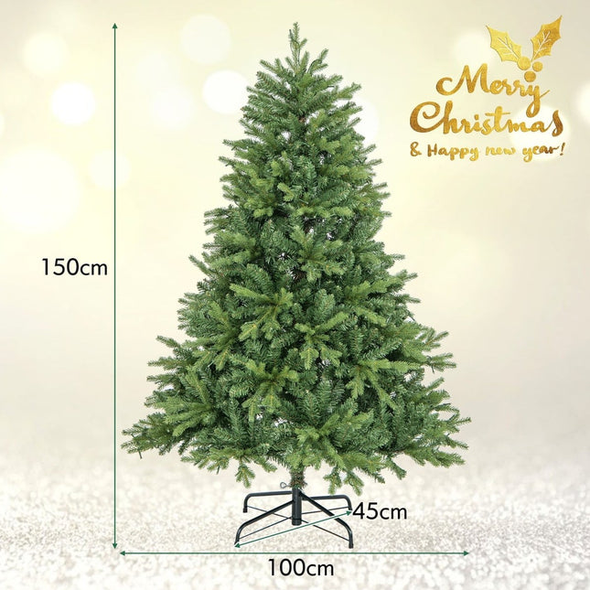 150 cm Artificial Christmas Tree with LED Lights, 11 Modes