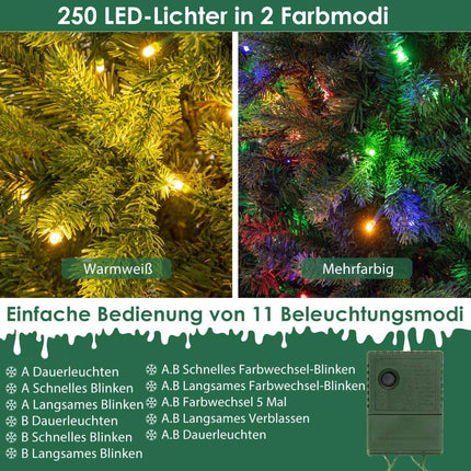 150 cm Artificial Christmas Tree with LED Lights, 11 Modes