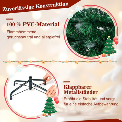 150 cm Artificial Christmas Tree with Lights & Star Top