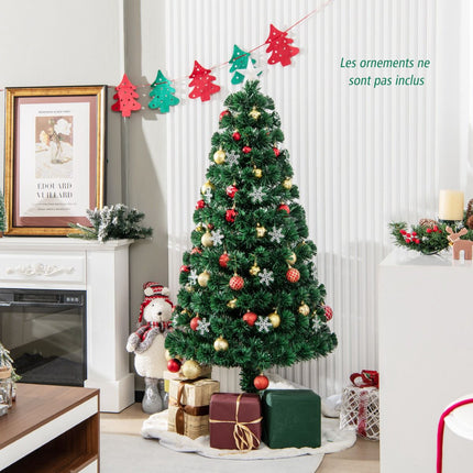 150cm Fiber Optic Christmas Tree – 24 LED, Snowflakes