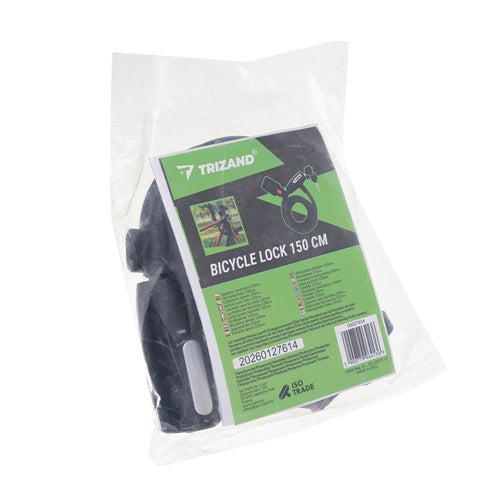 150cm Steel Bike Lock with Key Holder