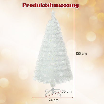 150 cm White LED Fiber Optic Christmas Tree