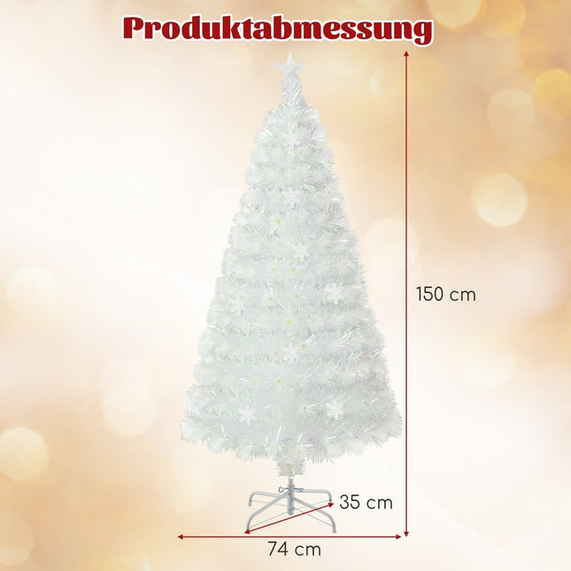 150 cm White LED Fiber Optic Christmas Tree