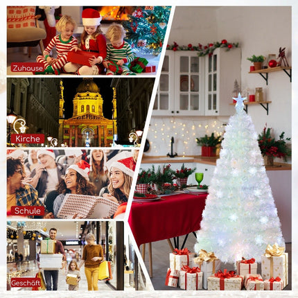 150 cm White LED Fiber Optic Christmas Tree