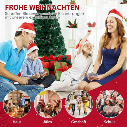 150 cm artificial fiberglass Christmas tree with lighting