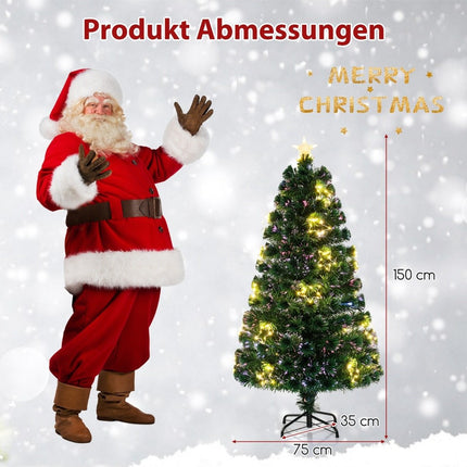 150 cm artificial fiberglass Christmas tree with lighting