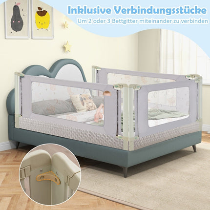 150 cm height-adjustable bed rail with connecting accessories bed guard sheet