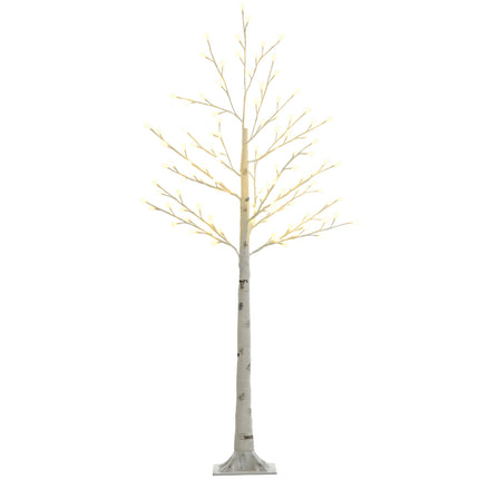 150 cm Birch LED tree, 120 warm white lights, 3 brightness levels