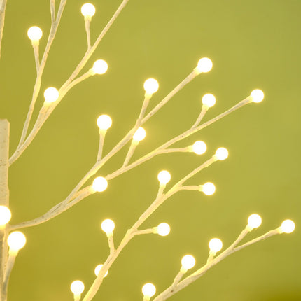 150 cm Birch LED tree, 120 warm white lights, 3 brightness levels