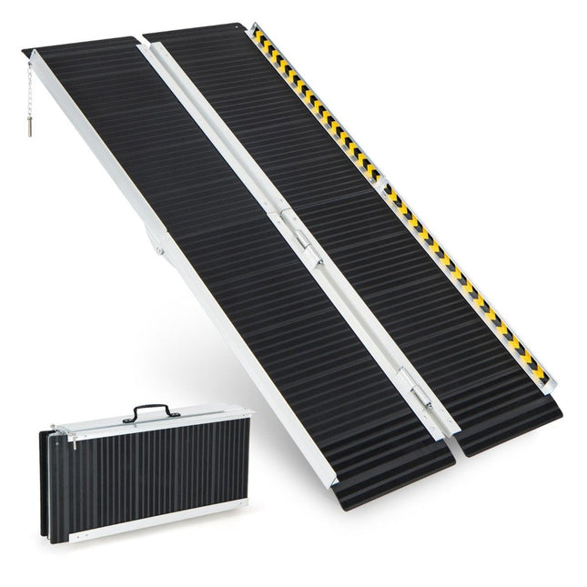 152.5 x 74 cm wheelchair ramp Portable & anti-slip folding ramp up to 272kg load aluminum