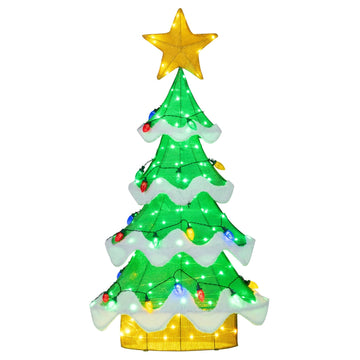 157 cm LED Christmas Tree with Star & Strawberry Bulbs
