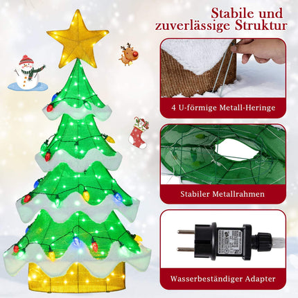 157 cm LED Christmas Tree with Star & Strawberry Bulbs