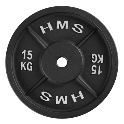 15 Kg Cast Iron Weight Plate, 31 mm Hole, Black