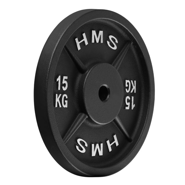 15 Kg Cast Iron Weight Plate, 31 mm Hole, Black