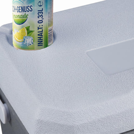 15L Insulated Cool Box with Ice Pack – White/Grey