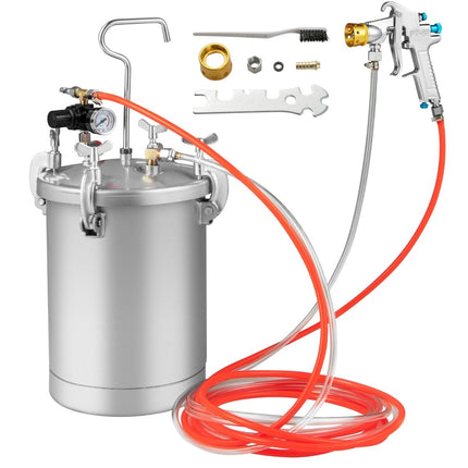 15L Paint Tank with Adjustable Spray Gun & Air Hoses