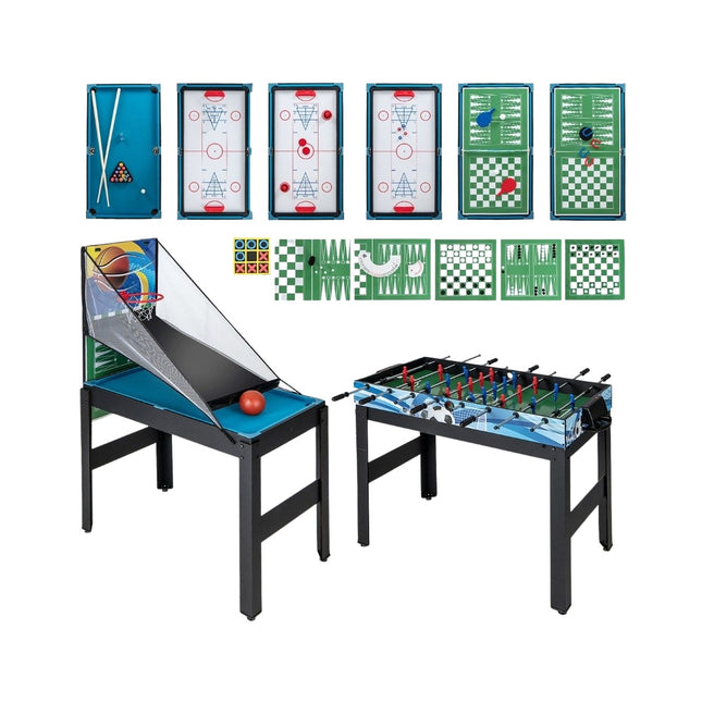 15-in-1 Multi-Game Tafelset met Tafelvoetbal, Biljart, Hockey