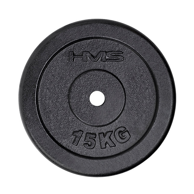 15 kg Black Weight Plate for Strength Training