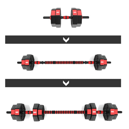 15 kg Composite Barbell & Dumbbells Set