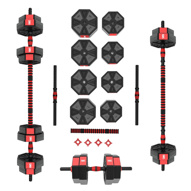 15 kg Composite Barbell & Dumbbells Set